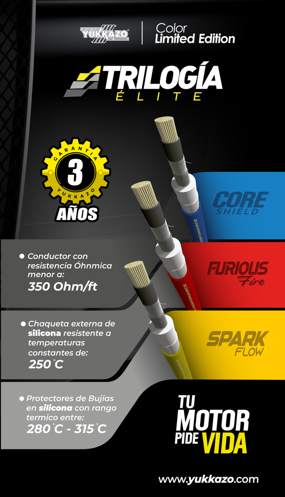 CABLES ROJO CHEV. CORSA / CHEVY 1.6 OEM 96-11